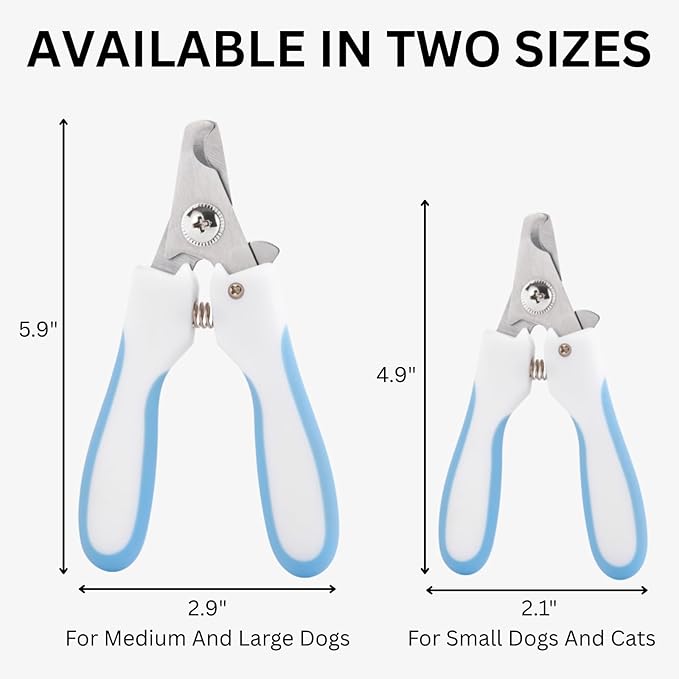 AIXINPET Dog & Cat Nail Clippers and Trimmers - with Free Nail File, Protective Guard to Avoid Over Cutting, Extra Sharp Blade - Suitable for Small to Large Dogs & Cats, Birds and Rabbits (Large)