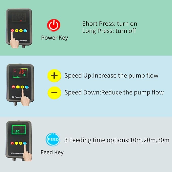 CONQUERALL CHS-2500 15W Pond Pump DC 24V 660GPH(US) 12.4FT Energy Saving Submersible Pump with 3 Years Warranty For Freshwater, Seawater, Fountains, Koi Ponds, Fish Farms, Circulation Systems