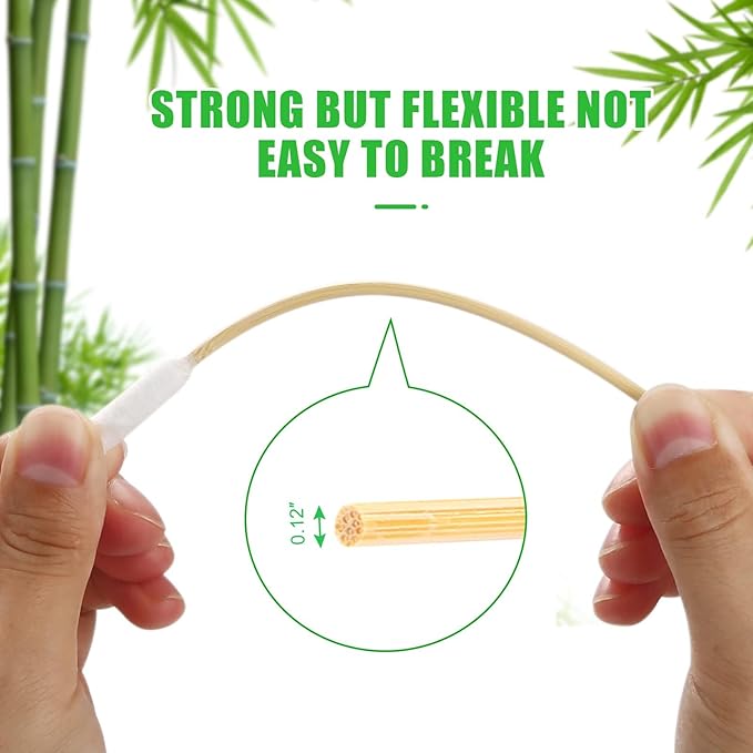 Dog Ear Cleaning Q Tips – 500 Count Cotton Swabs, 6-Inch Biodegradable Swabs for Dog Ear Care, Dog Wound Care, Safe & Eco-Friendly, Designed for Large Dogs