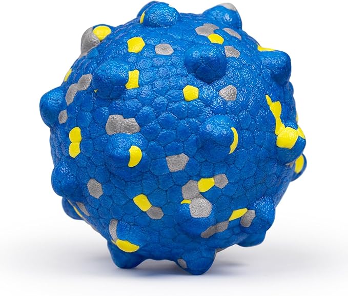 3.7'' Dog Balls for Dogs Aggressive Chewers Indestructible Tennis Durable Bouncy Interactive Dog Toy for Fetch Game Floating Balls (Blue Large)