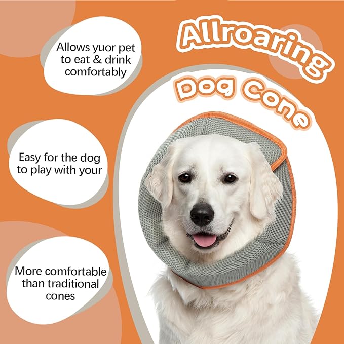 Dog Cone Collar After Surgery, Adjustable Soft Recovery Cone for Small Dogs to Stop Licking, Light-Weight Comfortable Elizabethan Collar for Dogs Anti-Bite Lick Protective Wound