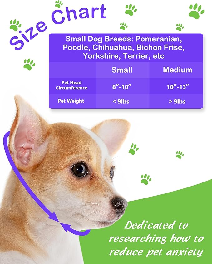 Calming Earmuffs for Cats and Small Dogs - for Anxiety Relief - Noise Canceling for Fireworks, Thunderstorms, Pet Grooming & Force Drying - Dog Ear Muffs Noise Protection (Blue, Medium)