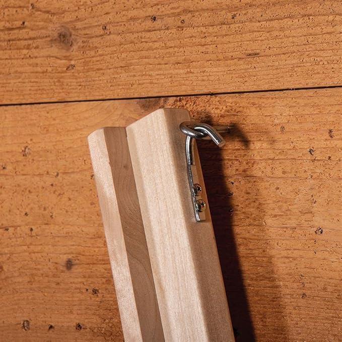 Collapsible Wooden English Saddle Rack | 18" Length | Easy to Mount | Folds Down Not Used | Fits Shorter Skirted Western Horse Saddles | Natural Pine Finish