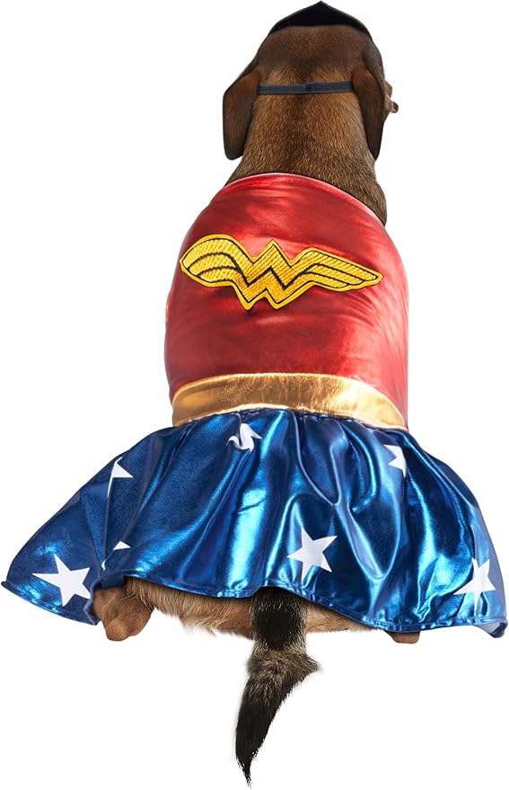 DC Comics: Wonder Woman Pet Costume for For Dogs or Cats by Rubies, Large