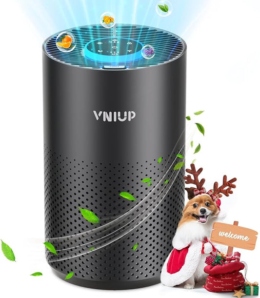 Air Purifiers for Bedroom Home up to 800 ft², Vniup H14 True HEPA Room Air Purifiers for Bedroom, with Fragrance Function Sleep Mode& Light Mode Air Cleaner for Pet Dander Odor Dust Smoke