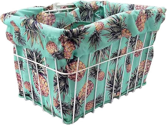 Cruiser Candy Bike Basket Liner Waterproof, Universal Fit for Most Bike Baskets, Stylish 2in1Tote, Bike Basket Cover, EBiKE Front Wire Or Wicker Bike Baskets Fits Up to 15x12x10
