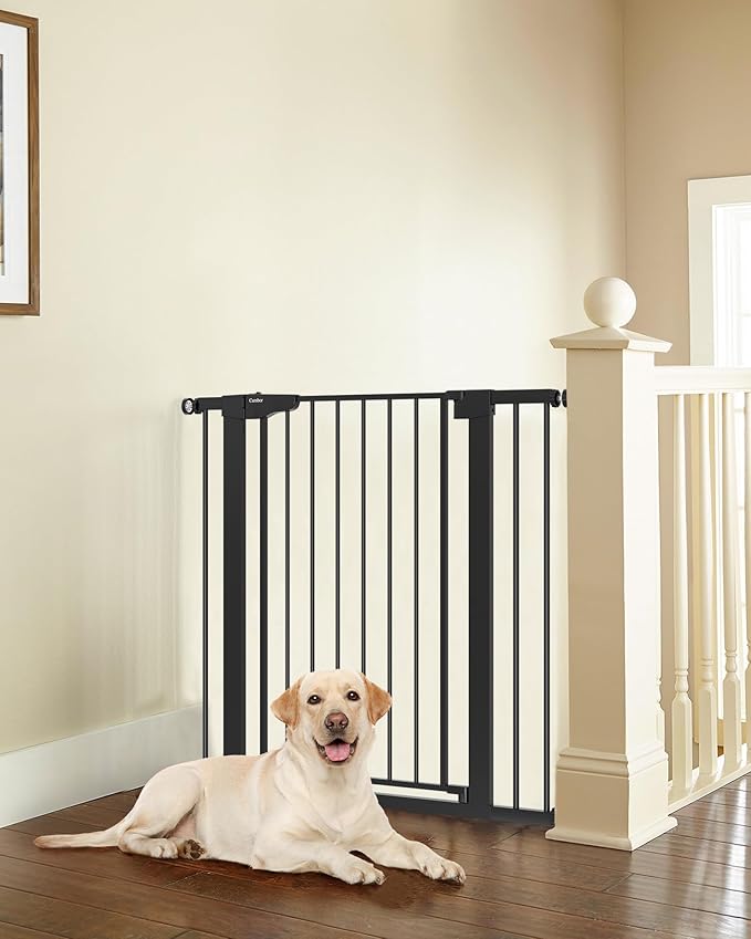 Cumbor 36" Extra Tall Baby Gate for Dogs and Kids with Wide 2-Way Door, 29.7-40.6" Width, and Auto Close Personal Safety for Babies and Pets, Fits Doorways, Stairs, and Entryways