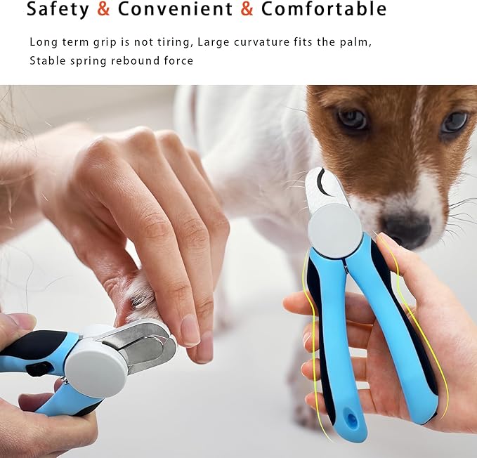 Cat & Dog Nail Clipper and Trimmer with Safety Guard, Avoid Over Cutting Toenail, Equipped with Nail File - Professional Grooming Tool for Pets