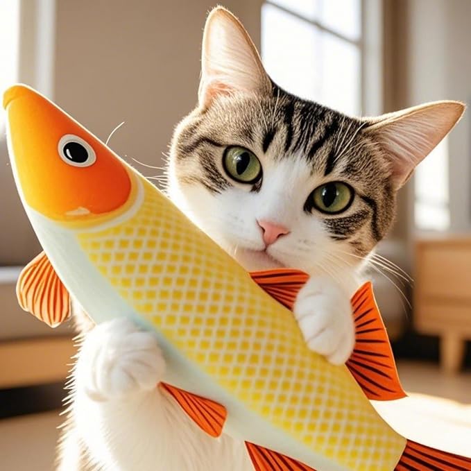 Cat Toys for Bored Indoor Adult Cats - Catnip Toys for Mental Stimulation, Interactive & Durable Kicker Toys for Solo Play, Best for Lazy or Senior Cats(Green