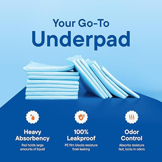 Chucks Pads Disposable [100-Pack] Adult Incontinence Underpads 23"x 36" Large Absorbent Fluff Protective Bed Pads, Toddler Mattress Pads - Pee Pads for Pets, Kids & Adults - Dog & Puppy Training Pads