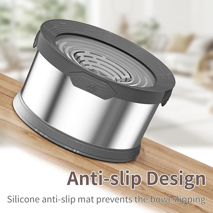 8L Dog Water Bowl 270oz Super Large Capacity No Spill Water Bowl for Dogs Stainless Steel Dog Bowls for Large Dogs No Splash Dog Water Bowl with Anti-Slip Mat for Messy Drinkers