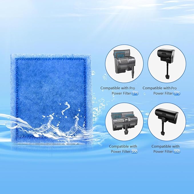72 Pack Aquarium Rite-Size C Filter Cartridges Compatible with PRO Power Filters 275/375,Power Filters 200/350