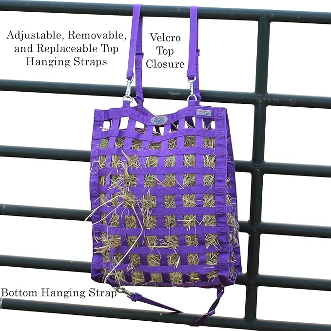 Derby Originals Superior Slow Feeder Horse Hay Bag with Super Tough Bottom and 1 Year Warranty