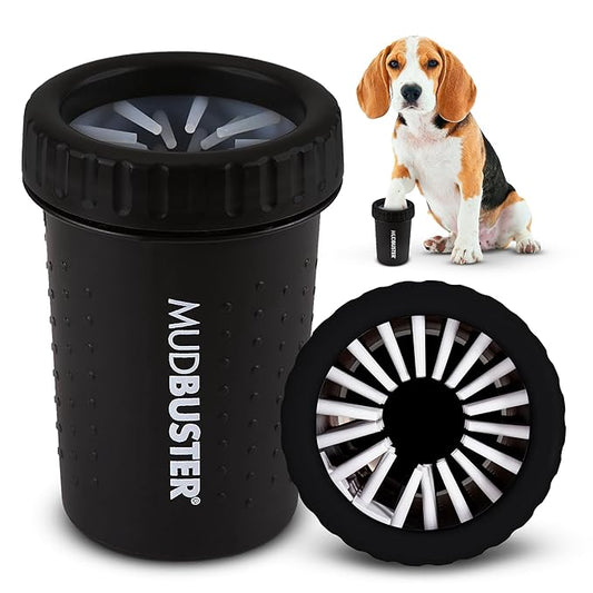 Dexas Medium Dog Paw Cleaner, Matte Black - Premium Quality Pet Supplies and Dog Accessories - Easy to Use and Clean MudBuster for Dogs - Patented Product - BPA Free