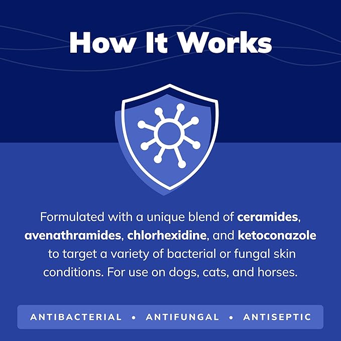 CeraSoothe CHX+KET Antiseptic Wipes Formulated for Dogs, Cats, & Horses – Chlorhexidine & Ketoconazole Medicated Pet Wipes – Antibacterial & Antifungal Skin Care for Pets – 30 Count