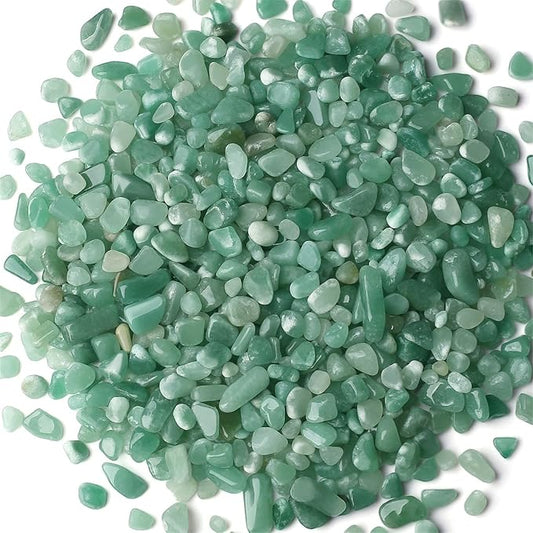 1lb Green Aventurine Aquarium Gravel Rocks Natural Tumbled Healing Crystal Chips Bulk Gemstones Crushed Stones for Fountain Vase Filler Planters Decorative Fish Tank Potted Reiki Energy Balancing