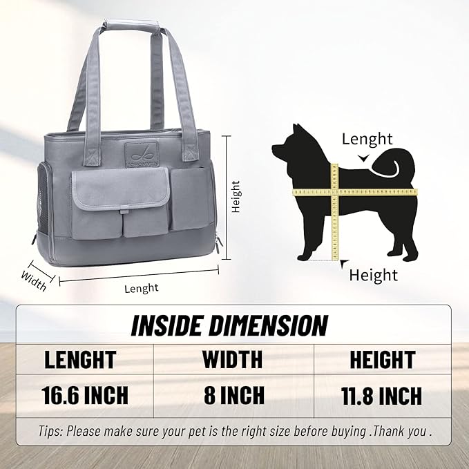 Dog Carrier, Cat Carrier, Pet Carrier, Foldable Waterproof Premium Oxford Cloth Dog Purse, Portable Bag Carrier for Small to Medium Cat and Small Dog