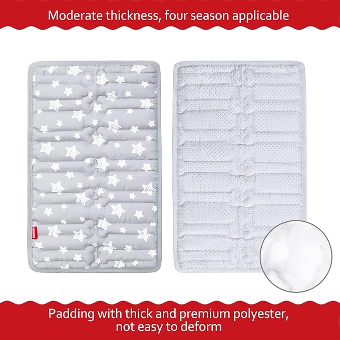 Dog Crate Mat (21" X 14"), Soft Dog Bed Mat with Cute Prints, Personalized Crate Pad, Anti-Slip Bottom, Machine Washable Kennel Pad