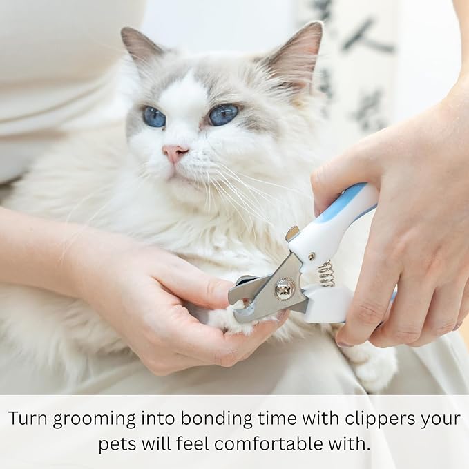AIXINPET Dog & Cat Nail Clippers and Trimmers - with Free Nail File, Protective Guard to Avoid Over Cutting, Extra Sharp Blade - Suitable for Small to Large Dogs & Cats, Birds and Rabbits (Large)