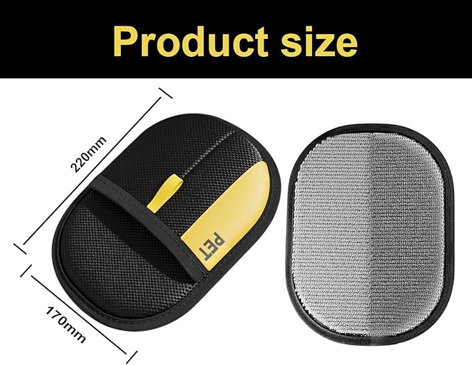 2Pcs Electrostatic Gloves Pet Hair Removal, Reusable Cat & Dog Hair Remover for Couch, Furniture, Carpet, Curtain, Upgraded Animal Fur Removal Tool, Cat Grooming Gloves