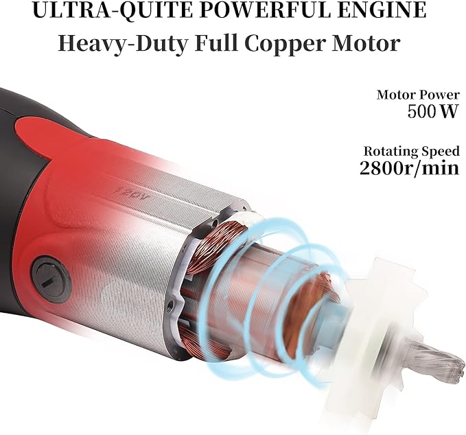 DUCKBOY Heavy Duty Clippers for Thick Coats Animals, 500W Professional Electric Shearing Machine for Horse Pony Cattle and Large Dogs Livestocks Grooming, 6 Speed & 2 Detachable Shearing Blades