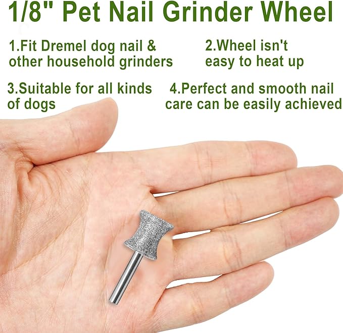 Diamond Dog Nail, 1/8'' Nail Tool for Dogs, for Animals Nail Care & Home Grinder Tools for Dogs