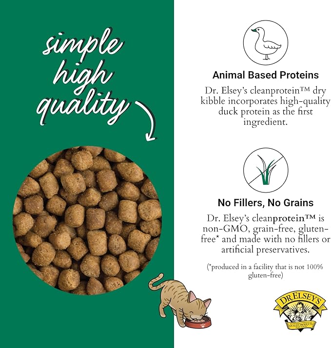 Dr. Elsey's cleanprotein Duck Cat Kibble 2lb.