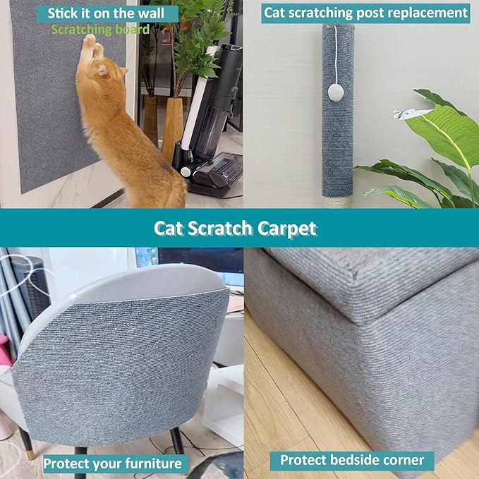 Cat Scratch Couch Furniture Protector, Adhesive Cat Scratch Pad Deterrent for Furniture, DIY Climbing Cat Scratcher Couch Protector from Cat Claws Furniture Protectors from Cats Scratching