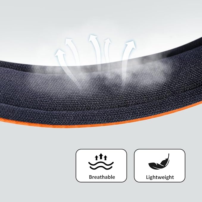 Didog Soft Padded Dog Collars for Small Dogs, Lightweight and Breathable Dog Collar with Metal Buckle, Orange, M