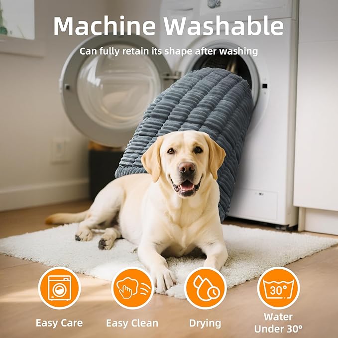 Dog Bed Mat for Car Back Seat Extenders, Washable Non-Slip Travel Cover for Back Seat - 24.8"x54", Grey