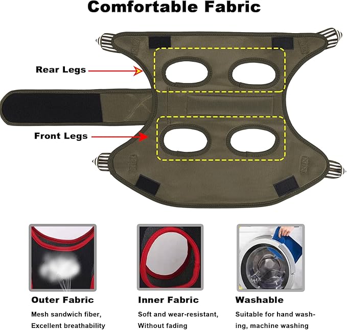 Cat Grooming Hammock Harness for Small Dogs,Pet Hammock Restraint Bag,Dog Grooming Sling for Trimming Nail and Ear/Eye Care(XS Size,Green)