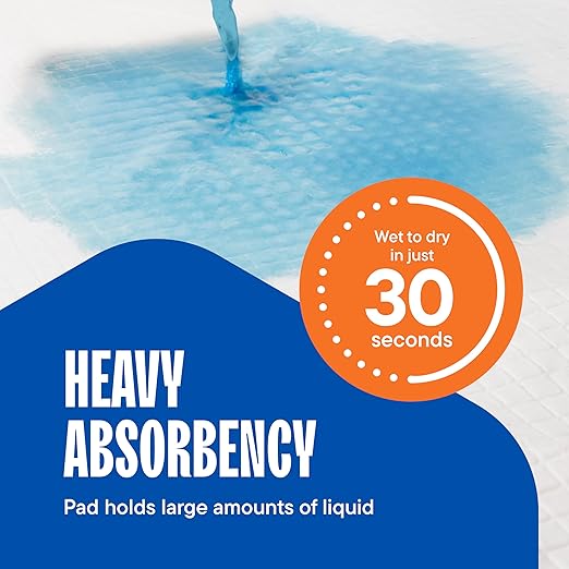 Dog Pads Large Pet Pee Pads for Dogs & Puppy Training 28" x 30" Potty Pads for Dogs [50-COUNT] Leak-Proof Dog and Puppy Pads - Quick-Dry Surface - Heavy Duty Absorbent Disposable Dog Wee Pad Bulk Pack