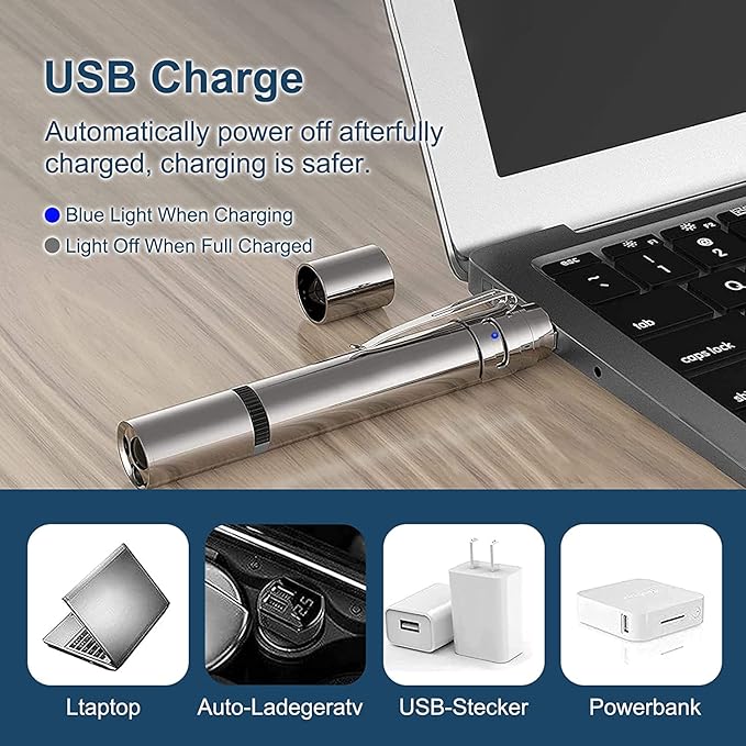 Cat Toys Laser Pointer for Indoor, Rechargeable, 7 Adjustable Wand Red Light Pet Interactive Cat Mouse Toys to Keep Busyfor Kitten Dog Chase Play