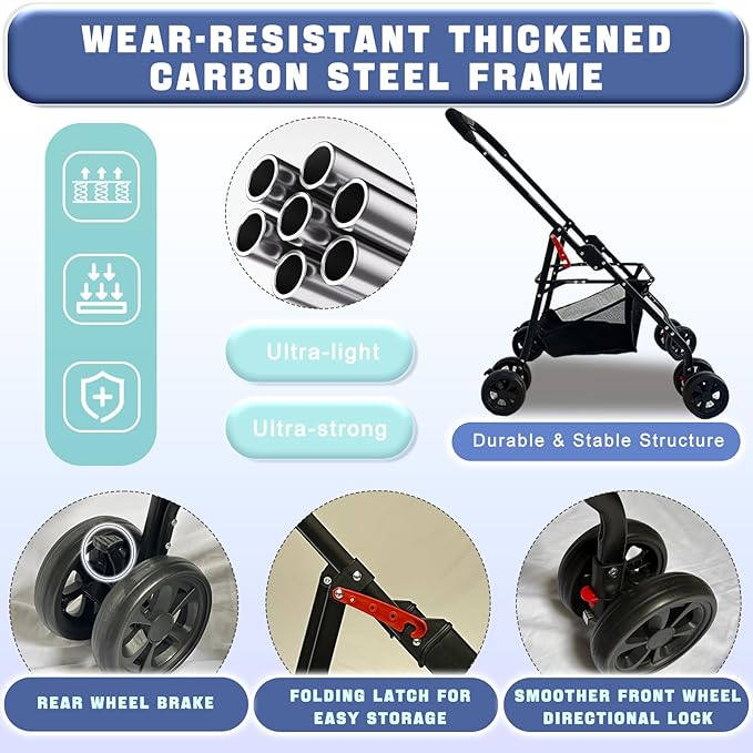 4 Wheels Pet Stroller 4 in 1 Pet Stroller with Detachable Carrier for Small & Medium Dogs Cats up to 55 lbs Easy-Folding Travel Dog Wagon with Car Seat Breathable Mesh,Gray