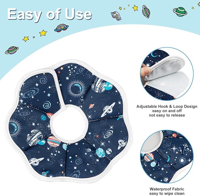 Depets Cat Cone Collar Soft, Adjustable Lightweight Cat Recovery E Collar to Stop Licking for Kitten Puppies Rabbits, Waterproof Pet Cone for Small Animal After Surgery Grooming, Neck Girth 7 in