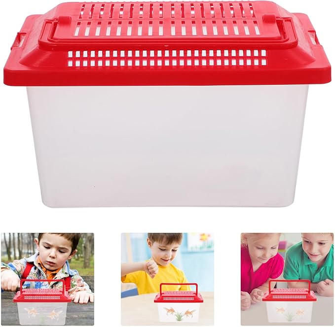 FRCOLOR 2pcs plastic turtle fish tank turtle aquarium acrylic reptile cage amphibians habitat clear reptile breed container gecko habitat glass container Turtle Tank household breeding box