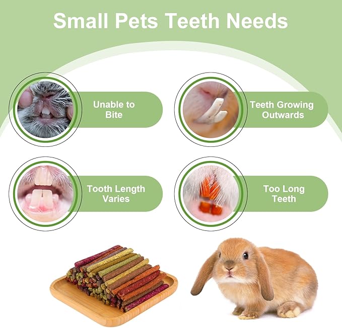 70PCS Rabbit Chew Sticks, Bunny Guinea Pig Toys for Teeth Natural Timothy Hay Sticks for Rabbit Chinchilla Guinea Pig Bunny Hamster - Chews Toys for Small Rodents' Teeth