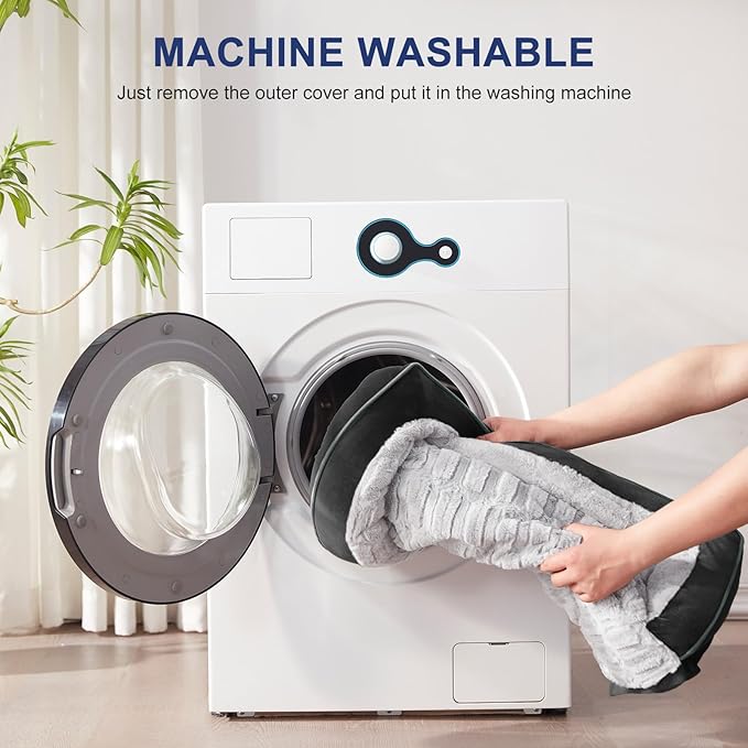 FURTIME Orthopedic Dog Bed for Extra Large Dogs - XL Plus Waterproof Dog Sofa Beds, Supportive Foam Pet Couch Bed with Removable Washable Cover, Waterproof Lining and Nonskid Bottom, Black