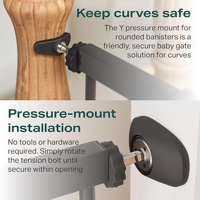 Cumbor 36" Extra Tall Baby Gate for Dogs and Kids with Wide 2-Way Door, 29.7-40.6" Width, and Auto Close Personal Safety for Babies and Pets, Fits Doorways, Stairs, and Entryways