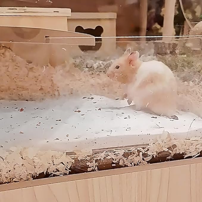 DR.DUDU Hamster Bath Sand, 2.8lb Dust Free Desert Sand or Potty Litter Sand for Hamster Chinchillas Gerbil Syrian Mice Small Animals (White, Flower Smell)