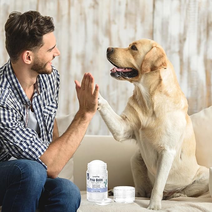 Dog Paw Balm, Moisturizer & Protection for Cracked Dry & Damaged Paws, Nose & Elbows Natural Lick Safe Dog Nose Balm