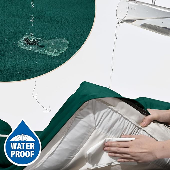 Comfort Expression Small Dog Beds Waterproof Orthopedic Foam Dog Sofa Beds for Medium Dogs Comfy Pet Bed with Washable Removable Cover & Non-Slip Bottom(Small,Emerald)