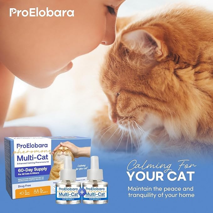 Cat Calming Pheromone Diffuser: Cat Calming Pheromones Diffusers - Reduces Stress & Anxiety with Calming Pheromones