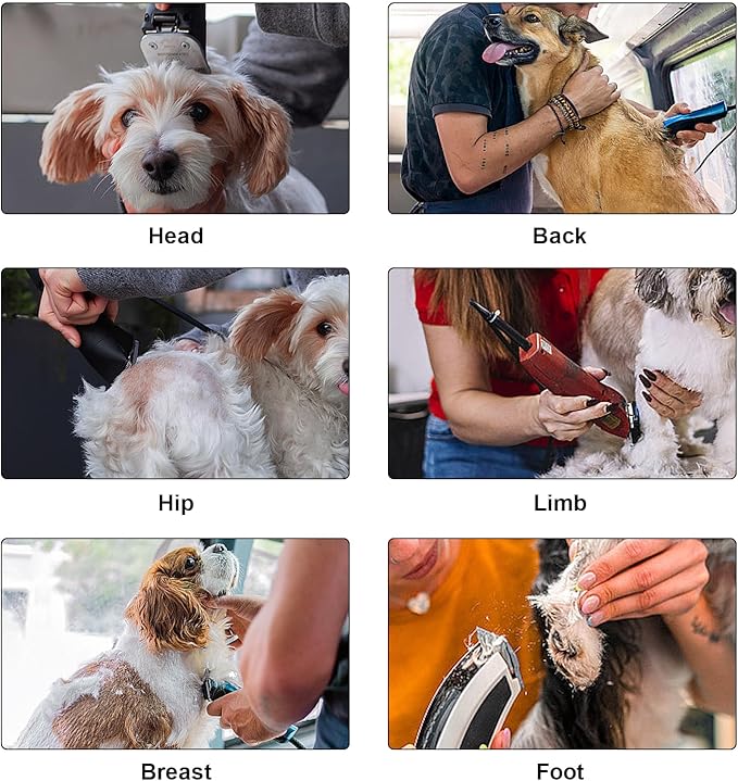 Detachable Pet Dog Clipper Blades, Compatible with Size-7FC Cut Length 1/8"(3.2mm), Most Oster A5, KM Series Clippers,Made of Stainless Steel Blade 1Pack