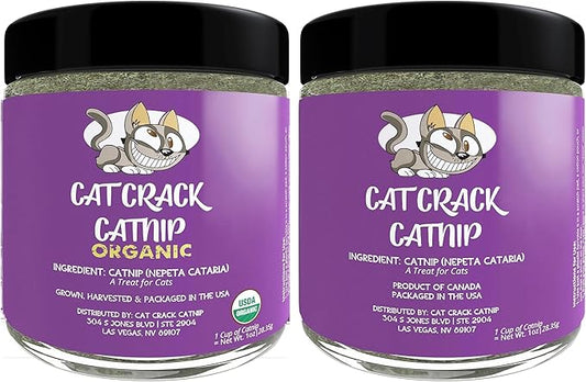 Cat Crack Catnip 1 Cup Bundled with Organic Catnip 1 Cup, Premium Blend Safe for Cats, Infused with Maximum Potency Your Kitty is Sure to Go Crazy