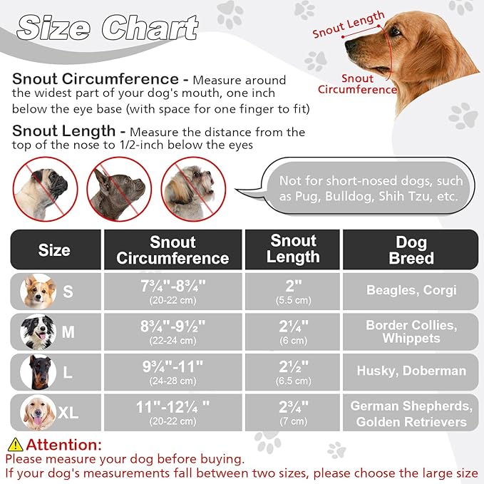 Dog Muzzle, Soft Air Mesh Muzzle for Small Medium Large Dogs Anti Biting Barking Chewing Scavenging, Breathable Adjustable Loop Pets Muzzle with Front Opening Design Allows Panting Drinking (Black,L)