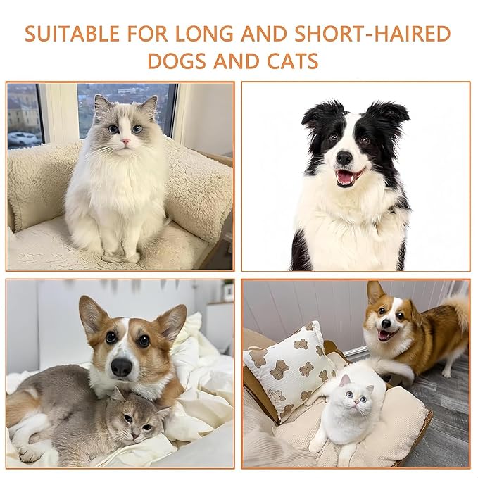 4 in 1 Cat Steam Brush,cat brushes for indoor cats,Rechargeable Steam Cat with Steam,Anti-Static Steam Pet Brushes for Dogs Cats(Khaki)