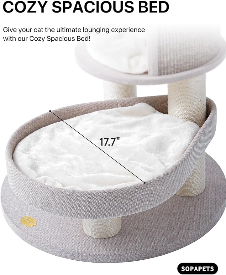 Extra Large Cat Tree for Maine Coon,65 Inches Tall Cat Tree Tower for Indoor Cats Large Adult 20 lbs,XXL Heavy Duty Luxury Sturdy Cat House with Big Hammock,Sisal Scratching Post,Condo