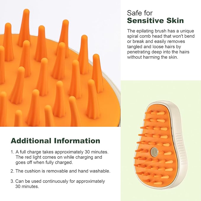 3 In 1 Pet Brush for Shedding, Portable Hair Removal Tool for Cats and Dogs, Deshedding Grooming Brush for Indoor Pets