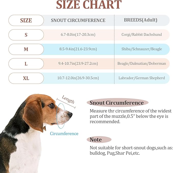 Dog Muzzle for Small Large Dogs - Soft Nylon Basket Muzzle with Adjustable Strap, Breathable Mesh Design Prevents Biting Chewing Licking Eating - Ideal for Training, Grooming & Vet Visits (Blue, XL)